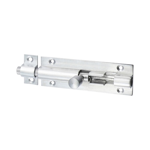 [TIM170088] Straight Barrel Bolt Satin Chrome - 75 x 25mm