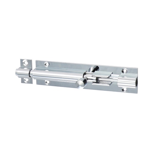 [TIM170090] Straight Barrel Bolt Polished Chrome - 100 x 25mm