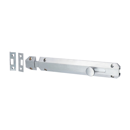 [TIM170092] Architectural Flat Section Bolt Satin Chrome - 210 x 35mm