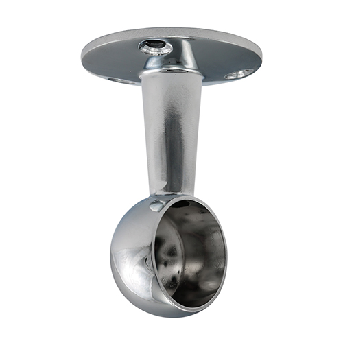 [TIM170108] End Bracket For Round Tube Polished Chrome - 25mm