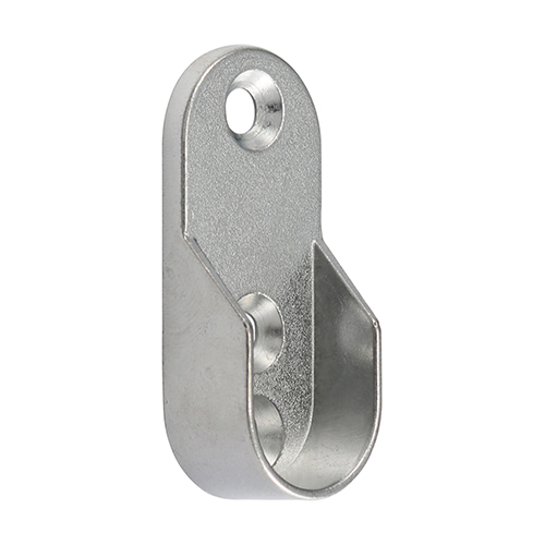 [TIM170116] End Socket For Oval Tube Polished Chrome - 30 x 15