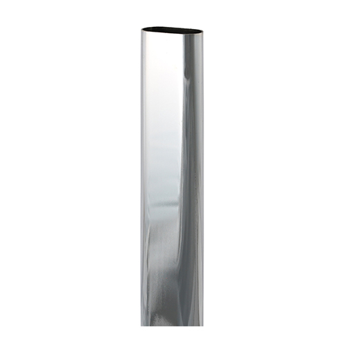[TIM170117] Wardrobe Rail Oval Polished Chrome - 30 x 15 x 1829