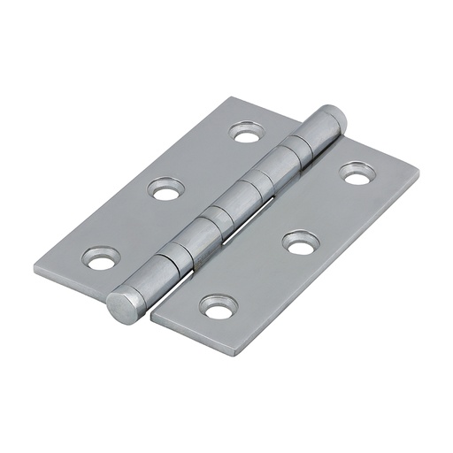 [TIM170121] Performance Ball Race Button Tip Brass Hinges Polished Chrome - 76 x 50