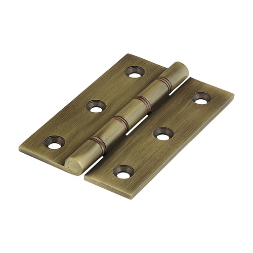 [TIM170130] Double Phosphor Bronze Washered Brass Hinges Antique Brass - 76 x 50