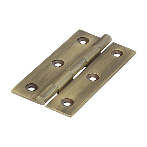 [TIM170132] Solid Drawn Brass Hinges Antique Brass - 75 x 40