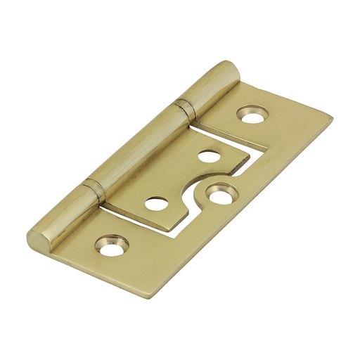 [TIM170143] Plain Bearing Flush Brass Hinges Polished Brass - 75 x 50