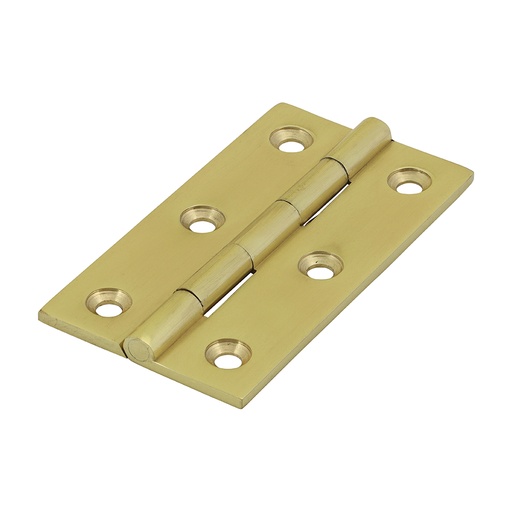 [TIM170144] Solid Drawn Brass Hinges Polished Brass - 64 x 35