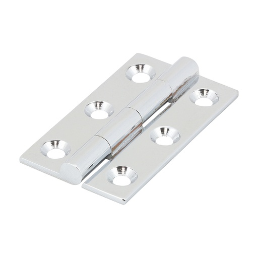 [TIM170145] Solid Drawn Brass Hinges Polished Chrome - 50 x 28