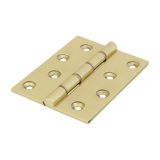[TIM170149] Double Phosphor Bronze Washered Brass Hinges Polished Brass - 102 x 75