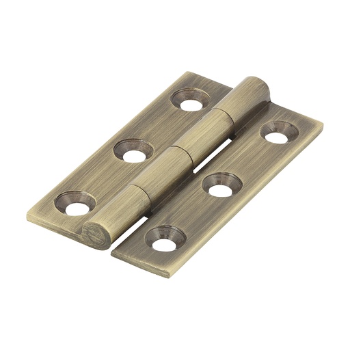 [TIM170165] Solid Drawn Brass Hinges Antique Brass - 50 x 28
