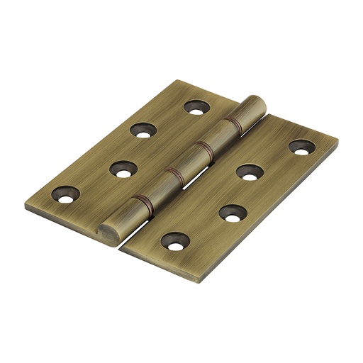 [TIM170190] Double Phosphor Bronze Washered Brass Hinges Antique Brass - 102 x 75