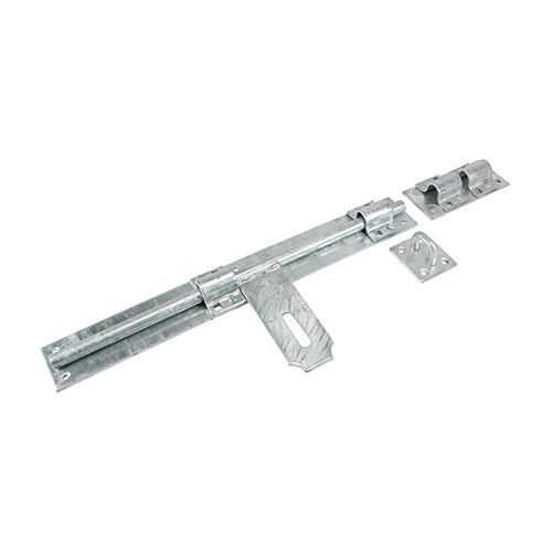 [TIM170213] Heavy Cross Pattern Door Bolt Hot Dipped Galvanised - 18"