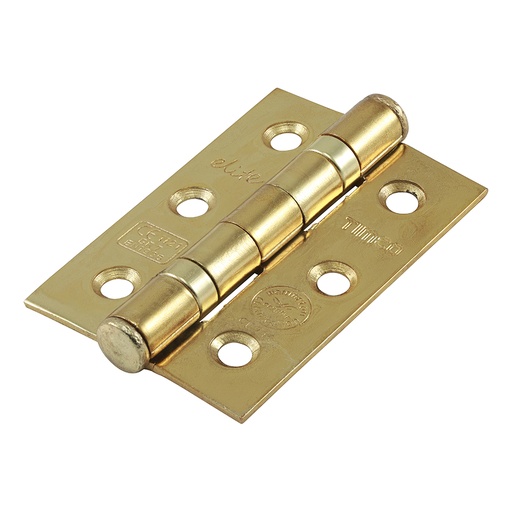 [TIM170245] Ball Bearing Hinges Grade 7 Steel Electro Brass - 76 x 51 x 2.2