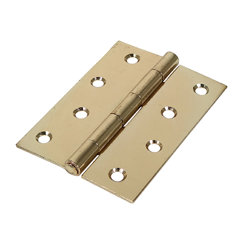 [TIM170305] Butt Hinges Fixed Pin (1838) Steel Electro Brass - 100 x 70