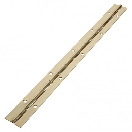 [TIM170308] Piano Hinges Steel Electro Brass - 1800 x 25