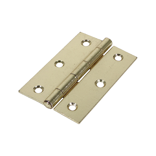 [TIM170332] Butt Hinges Fixed Pin (1838) Steel Electro Brass - 90 x 60