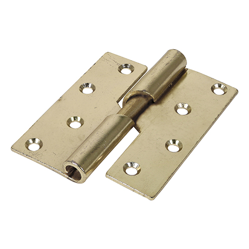 [TIM170334] Rising Butt Hinges Left Hand Steel Electro Brass - 100 x 86