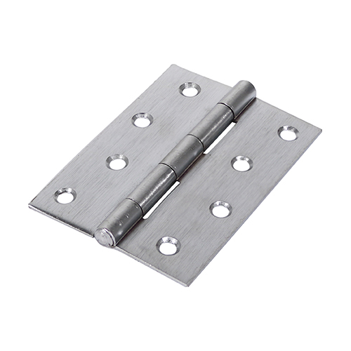 [TIM170345] Butt Hinges Fixed Pin (1838) Steel Satin Chrome - 100 x 70
