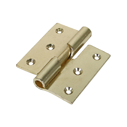 [TIM170350] Rising Butt Hinges Right Hand Steel Electro Brass - 75 x 72