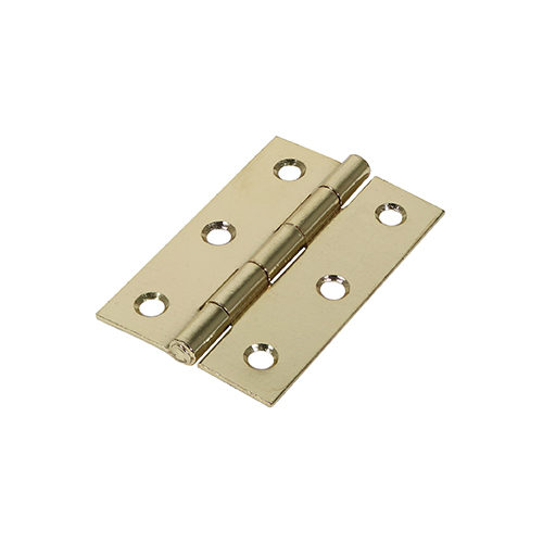 [TIM170359] Butt Hinges Fixed Pin (1838) Steel Electro Brass - 75 x 50