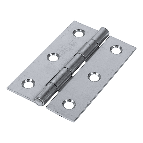 [TIM170371] Butt Hinges Fixed Pin (1838) Steel Silver - 75 x 50