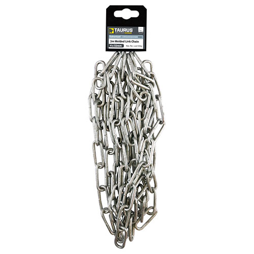 [TIM170490] Chain Welded Links Hot Dipped Galvanised - 6 x 42mm