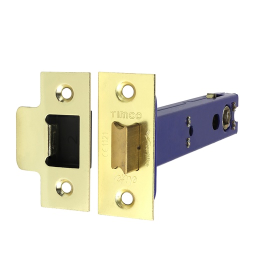 [TIM170496] Architectural Tubular Latch Electro Brass & Satin Nickel - 128mm