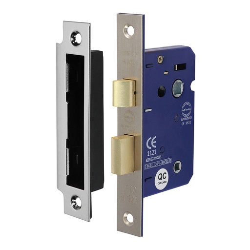 [TIM170512] Bathroom Lock Satin Nickel - 65mm
