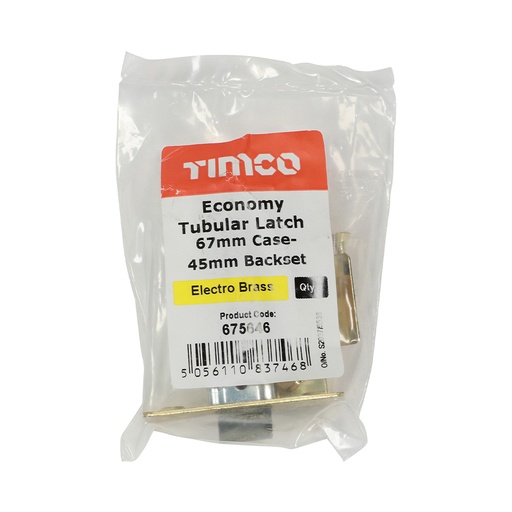 [TIM170524] Economy Tubular Latch Electro Brass - 67mm