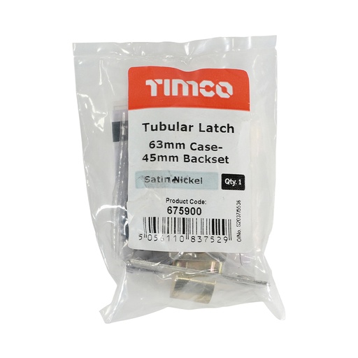 [TIM170533] Tubular Latch Satin Nickel - 67mm