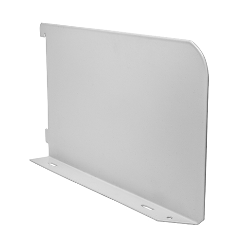 [TIM170561] Twin Slot Shelf End White - 250mm