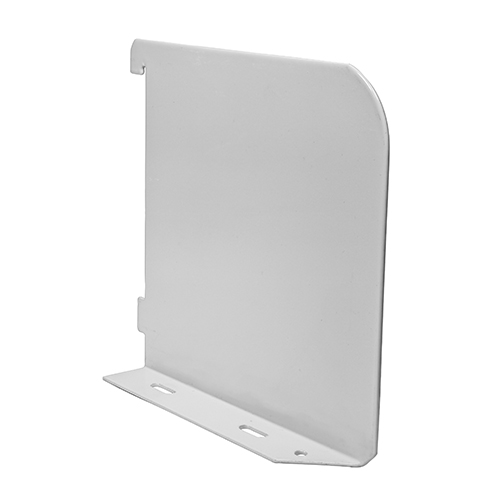[TIM170568] Twin Slot Shelf End White - 150mm
