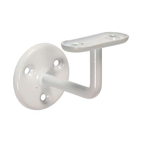 [TIM170587] Steel Handrail Bracket White - 63mm