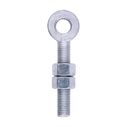 [TIM170655] Adjustable Gate Hinge Eyes with Nuts Hot Dipped Galvanised - M16 x 100