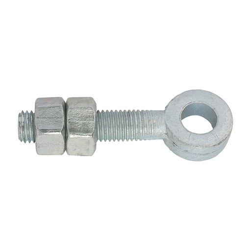 [TIM170659] Adjustable Gate Hinge Eyes with Nuts Silver - M19 x 100