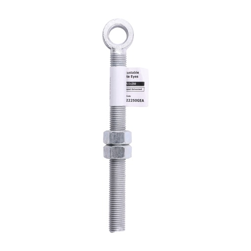 [TIM170668] Adjustable Gate Hinge Eyes with Nuts Hot Dipped Galvanised - M22 x 250
