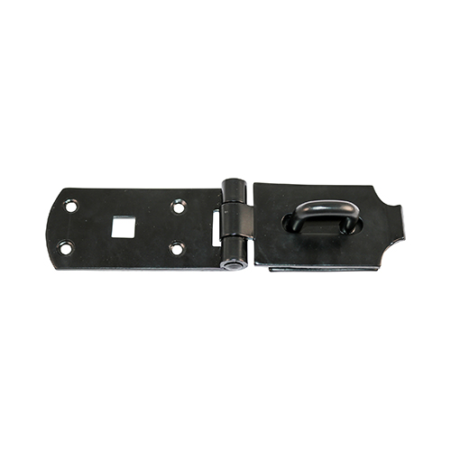 [TIM170700] Heavy Duty Hasp & Staple Secure Bolt On Black - 10"