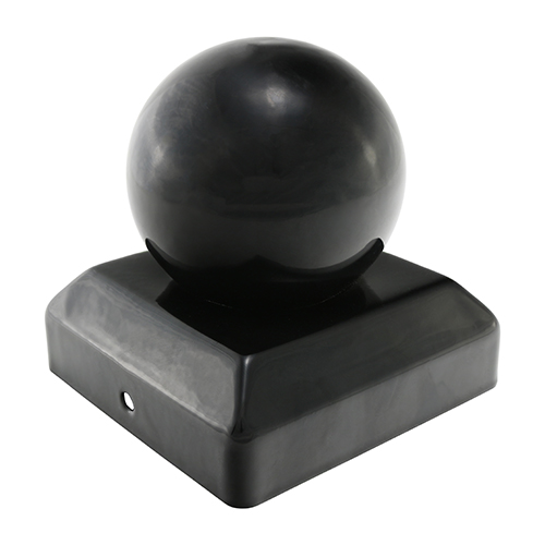 [TIM170733] Ball Fence Post Cap Epoxy Black - 75mm