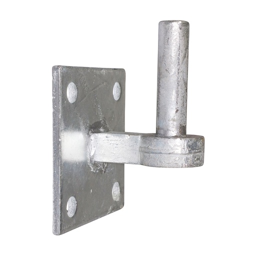 [TIM170922] Gate Hinge Hook on Square Plates Hot Dipped Galvanised - 19mm