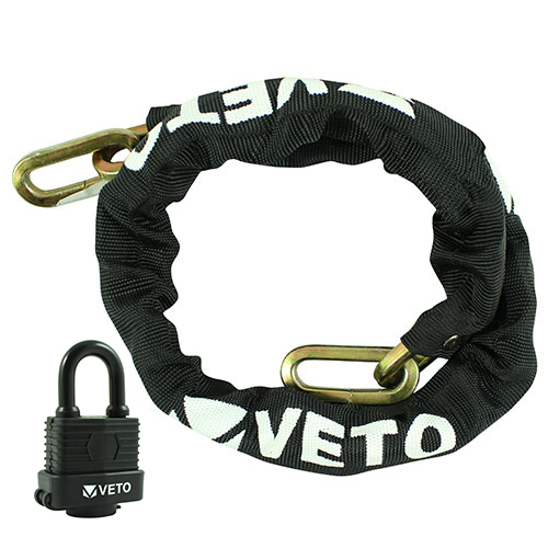 [TIM171079] Hex Steel Security Chain & Weatherproof Padlock - 8mm x 1m