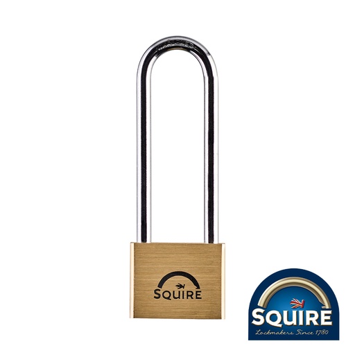 [TIM171112] Premium Brass Lion Padlock - 4" Long Shackle - 40mm
