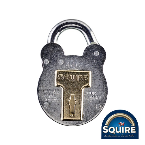[TIM171209] Old English 4 Lever Padlock - 40mm