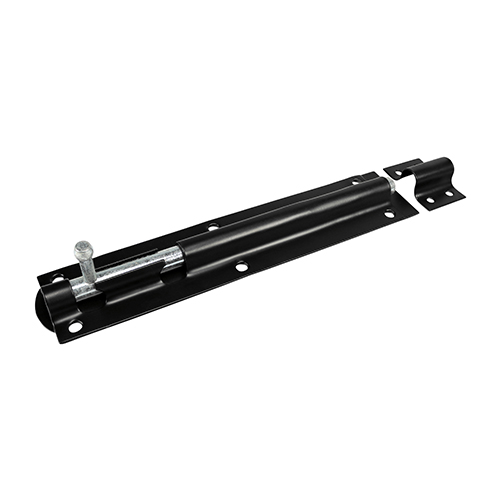[TIM171286] Straight Tower Bolt Black - 8"