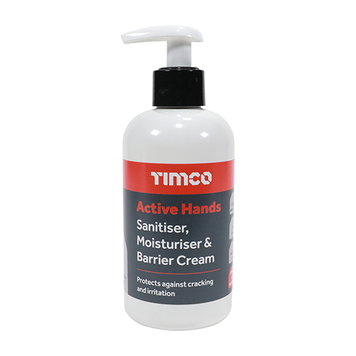 [TIM180100] Active Hands Barrier Cream Sanitiser Moisturising and Antibacterial Skin Shield Protection - 200ml