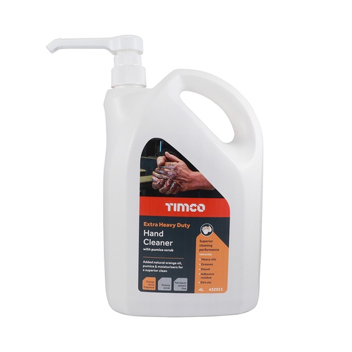 [TIM180094] Extra Heavy Duty Hand Cleaner Hand Pumice Scrub Orange Pump Bottle - 4L