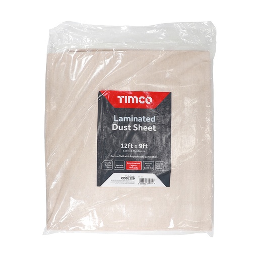 [TIM180212] Laminated Cotton Twill Dust Sheet - 12ft x 9ft