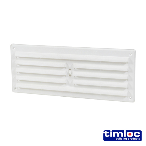 [TIM180263] Timloc Hit and Miss Grille Vent White - 242 x 89mm