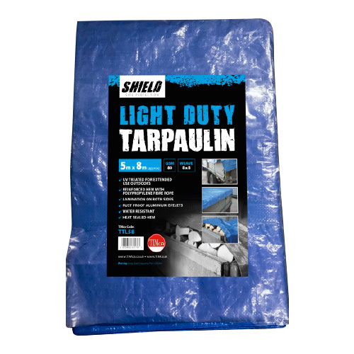 [TIM180401] Light Duty Tarpaulin Blue - 5 x 8m