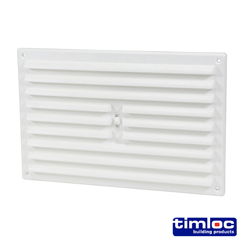 [TIM180264] Timloc Hit and Miss Grille Vent White - 242 x 165mm