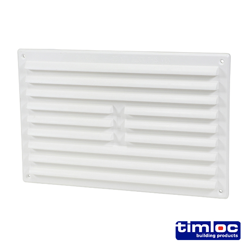 [TIM180267] Timloc Louvre Grille Vent Flyscreen White - 242 x 165mm